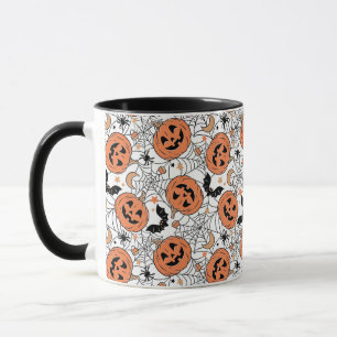 Spooky Pumpkin Halloween Pattern Tasse