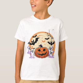 Spooky Pumpkin Halloween T-Shirt Boys T - Shirt