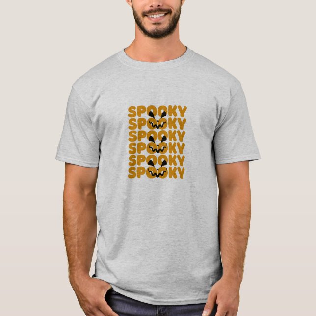 Spooky Pumpkin Halloween T - Shirt | Niedlich Fall (Vorderseite)