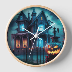 Spooky Pumpkin Halloween Wall Clock Uhr