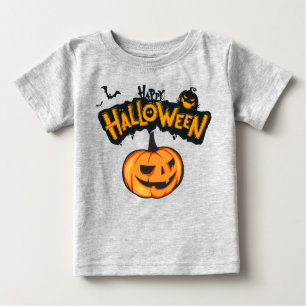 Spooky Pumpkin Happy Halloween Baby T-shirt