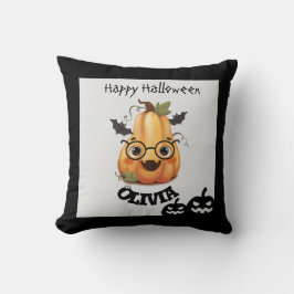 Spooky Pumpkin mit Brillen Halloween Kissen