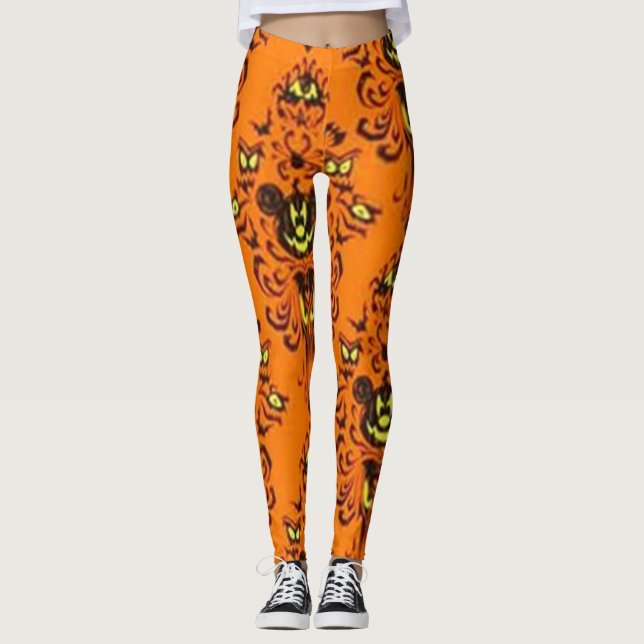 Spooky Pumpkin Mouse Leggings (Vorderseite)
