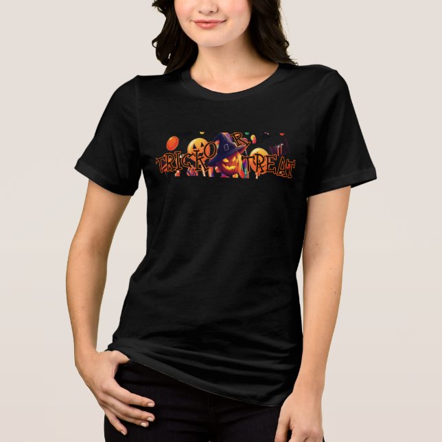 Spooky Pumpkin Night Women T - Shirt (Vorderseite)