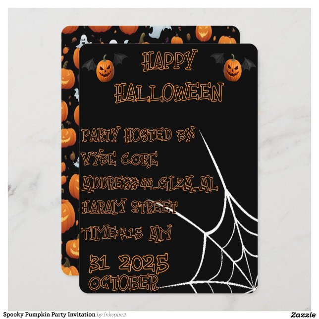 Spooky Pumpkin-Party Einladung (Von Creator hochgeladen)