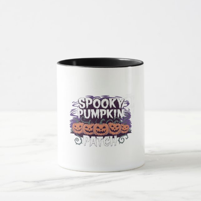 Spooky Pumpkin Patch Halloween-Tasse Tasse (Zentrum)