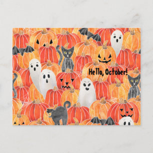Spooky Pumpkin Patch Postkarte