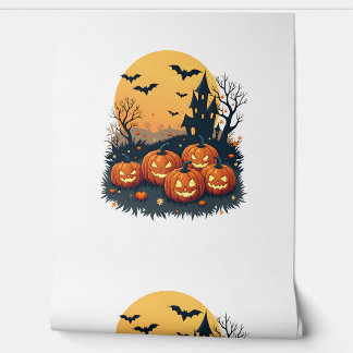 Spooky Pumpkin Patch � Retro Halloween Tee Tapete