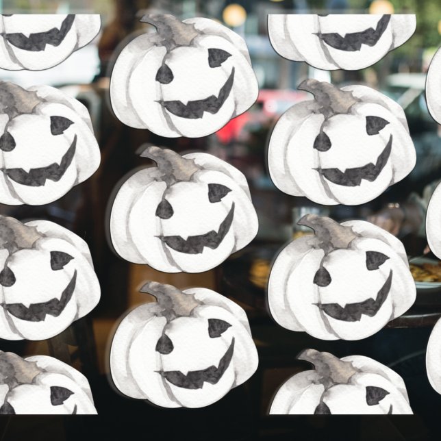Spooky Pumpkin Pattern | Frohe Halloween Fensteraufkleber (Von Creator hochgeladen)