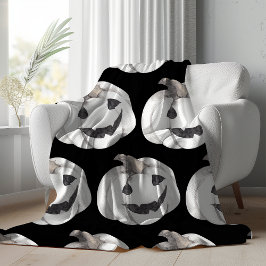 Spooky Pumpkin Pattern | Frohe Halloween Fleecedecke