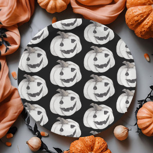 Spooky Pumpkin Pattern   Frohe Halloween Pappteller