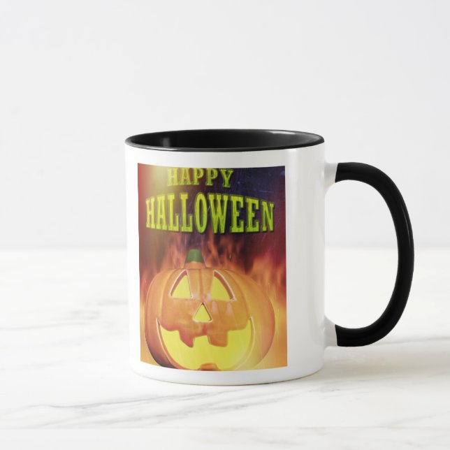 Spooky Pumpkin - Personalisierte Halloween-Tasse Tasse (Rechts)