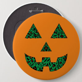 Spooky Pumpkin-Silhouette Button