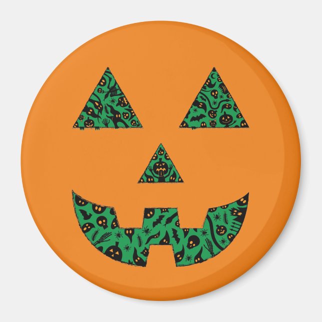 Spooky Pumpkin-Silhouette Magnet (Vorne)