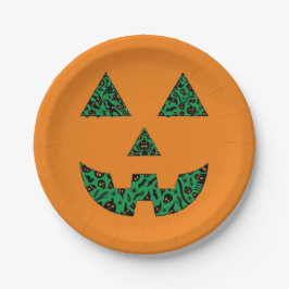 Spooky Pumpkin-Silhouette Pappteller