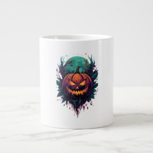 Spooky Pumpkin unter Vollmond Jumbo-Tasse