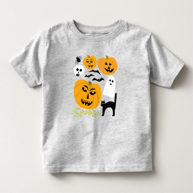 Spooky Pumpkins Charming Halloween Geisterbäder Kleinkind T-shirt (Vorderseite)