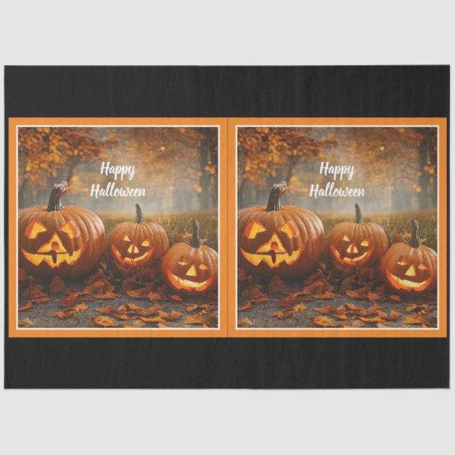 Spooky Pumpkins Family Collection Seidenpapier (Vorderseite)