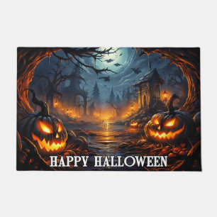 Spooky Pumpkins Frohe Halloween Fußmatte