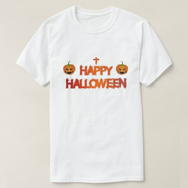 Spooky Pumpkins: glückliches Halloween T-Shirt (Design vorne)