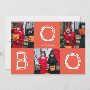 Spooky Pumpkins Halloween Familienfoto Collage Feiertagskarte