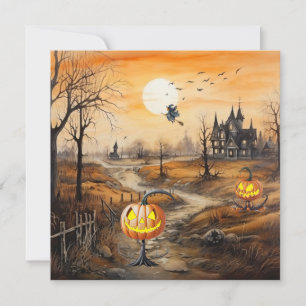 Spooky Pumpkins Halloween Feiertagskarte