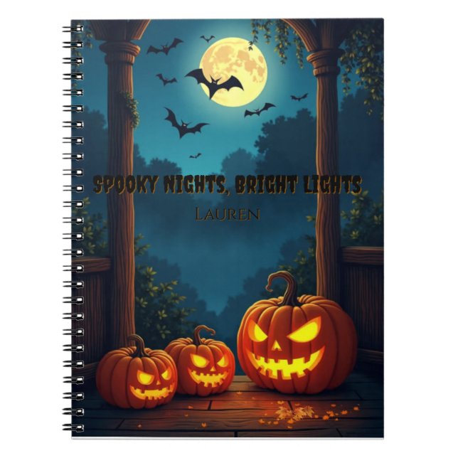 Spooky Pumpkins Halloween Notizblock (Vorderseite)