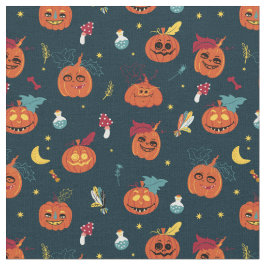 Spooky Pumpkins Halloween-Stoffdesign Stoff