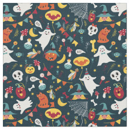 Spooky Pumpkins Hexen Halloween Fabric Design Stoff