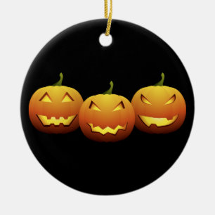 Spooky Pumpkins Keramikornament