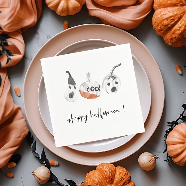 Spooky Pumpkins Party | Frohe Halloween Serviette (Von Creator hochgeladen)