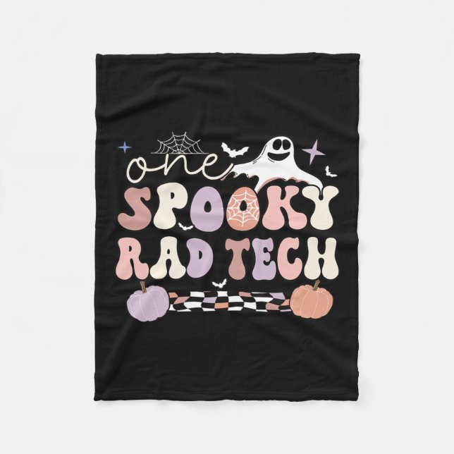 Spooky Radiology Tech Halloween Krass Technologe R Fleecedecke (Vorderseite)