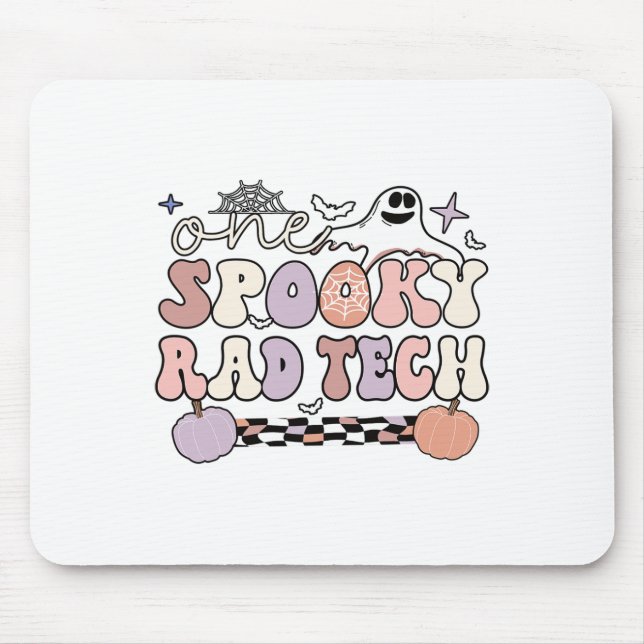 Spooky Radiology Tech Halloween Krass Technologe R Mousepad (Vorne)