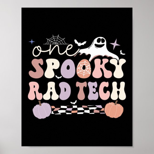 Spooky Radiology Tech Halloween Krass Technologe R Poster (Vorne)