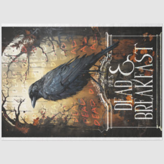 Spooky Raven Vintag Decoupage Seidenpapier