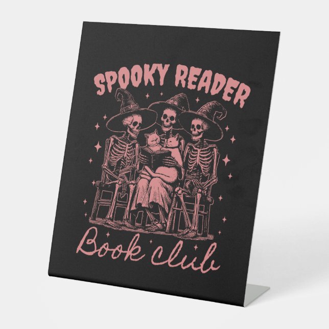 Spooky Reader Book Club D Red Sockelschild (Vorderseite)