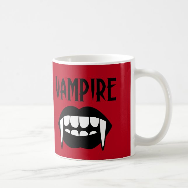 Spooky Red Vampire Halloween Kaffeetasse (Rechts)