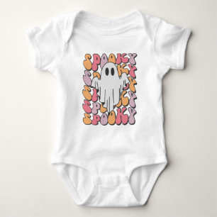 Spooky Retro Ghost Baby Strampler