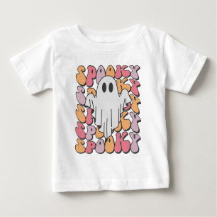 Spooky Retro Ghost Baby T-shirt