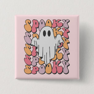 Spooky Retro Ghost Button