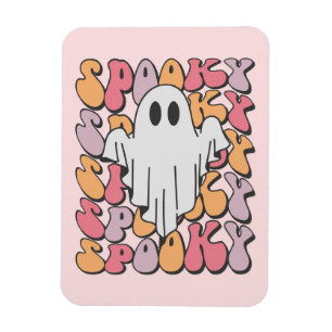 Spooky Retro Ghost Magnet
