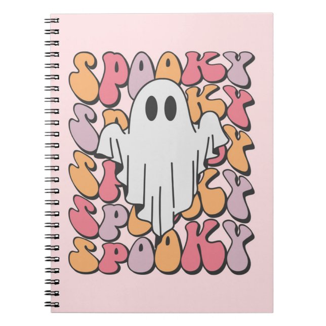 Spooky Retro Ghost Notizblock (Vorderseite)