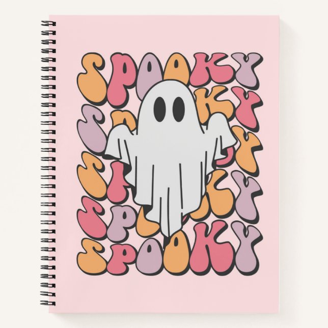 Spooky Retro Ghost Notizbuch (Vorderseite)