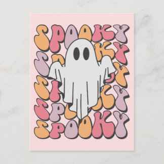 Spooky Retro Ghost Postkarte