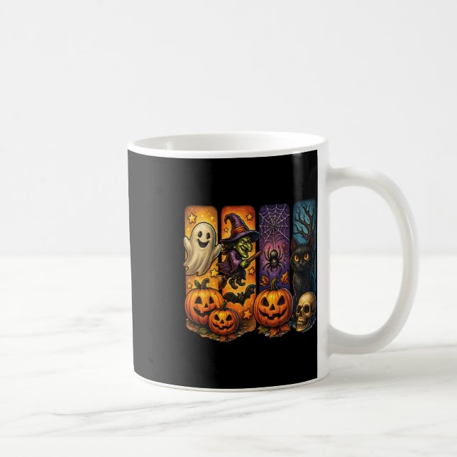 Spooky Retro Ghost Witz Funny Halloween Jungs Kind Kaffeetasse (Rechts)