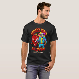 Spooky Rodeo Clown und Bull Halloween T-Shirt