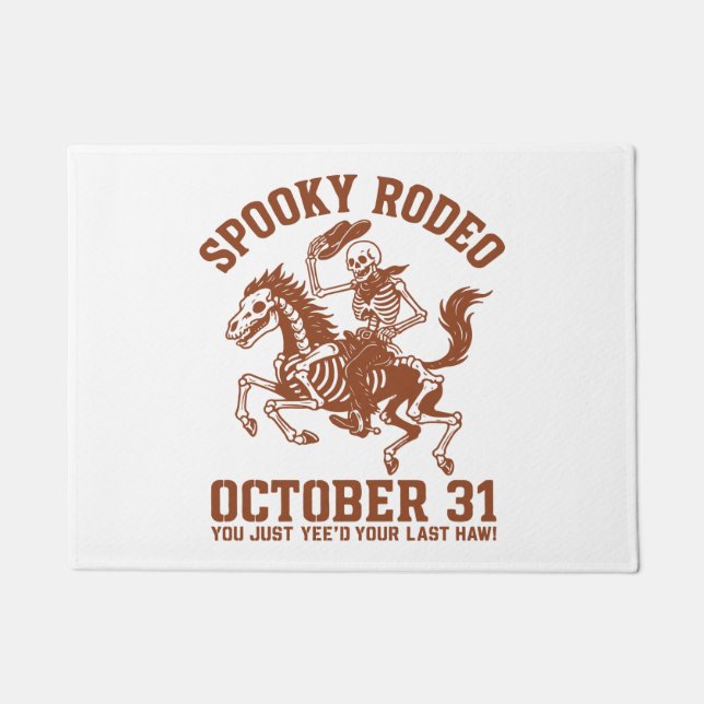 Spooky Rodeo Halloween 31. Oktober Fußmatte (Vorderseite)