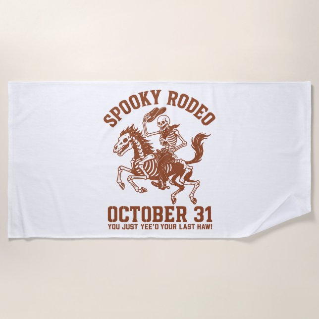 Spooky Rodeo Halloween 31. Oktober Strandtuch (Vorderseite)