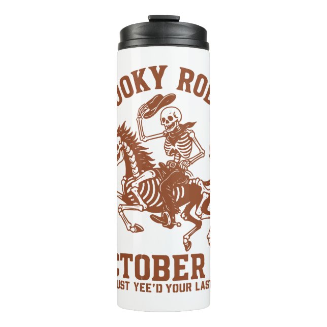 Spooky Rodeo Halloween 31. Oktober Thermosbecher (Vorderseite)