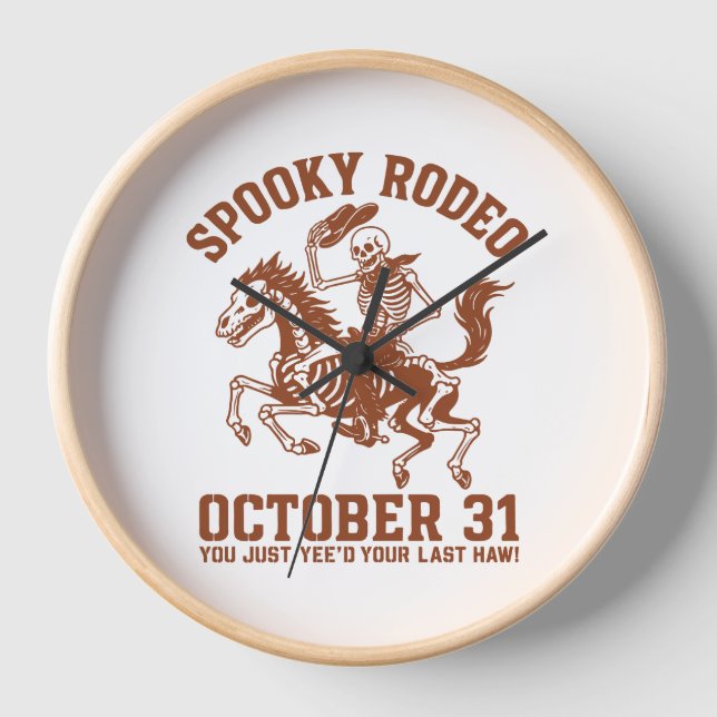 Spooky Rodeo Halloween 31. Oktober Uhr (Vorderseite)